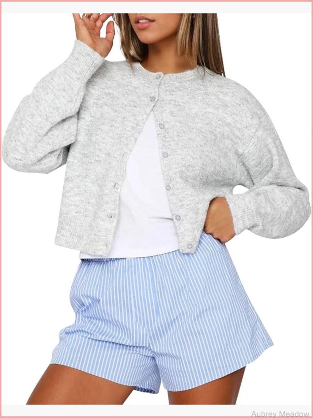 Y2k Open Front Cropped Cardigan Sweater Long Sleeve Fall Knitwear Teen Top